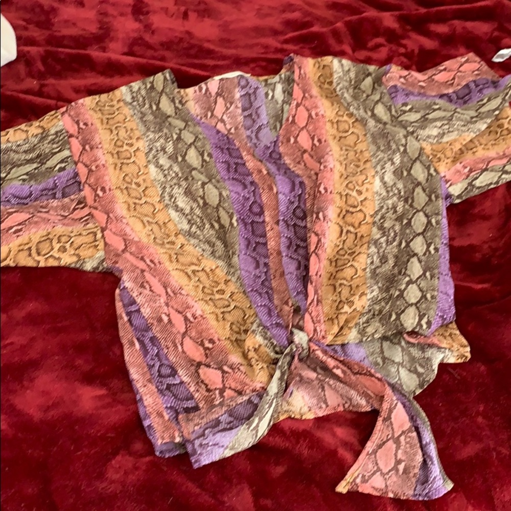 Snake print top